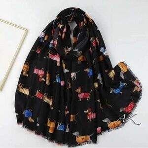 Dachshund Print Scarf / Shawl 🐾 Doxie Wiener